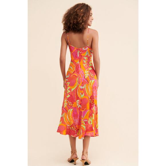 NEW Farm Rio Tropical Print Midi Maxi Dress Cutout Sleeveless Size Small $225 - Picture 5 of 16